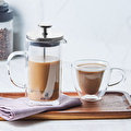 Karaca Pia Çift Cidarlı Borosilikat Cam French Press 350 ml Metalik 