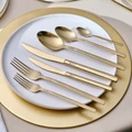 Karaca Nil Elegance 84 Parça 12 Kişilik  Mat Gold Kutulu Çatal Kaşık Bıçak Takımı