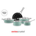 Karaca Swiss Crystal Mastermaid 9 Parça Tencere Seti Cabbage Green