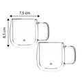 Jumbo Glory 2'li Double Wall Çift Cidarlı Kulplu Küçük Bardak 250 ml