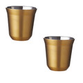 Jumbo Glory 7 Double Wall 2'li Termo Çelik Fincan 80ml - Sarı