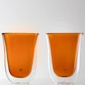Jumbo Glory 7 Çift Cidarlı 2'li Bardak Takımı Amber 300 ml