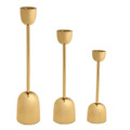 Jumbo Lutra Stick 3'lü Gold Şamdan