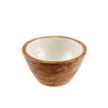 Jumbo Creme Ahşap Bowl Kase 12x12 cm
