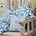 Karaca Home Andora Desenli Kırlent 45x45 cm Mavi