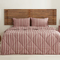 Sarah Anderson Barlet Çift Kişilik Comfort Set/Uyku Seti Çizgili Bordo