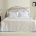Karaca Home White Collection Doris %100 Pamuk Çift Kişilik Yatak Örtüsü Takımı Mavi 