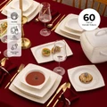 Emsan Sedef Fine Bone 60 Parça 12 Kişilik Kare Yemek Takımı
