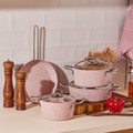 Cookplus Biogranit Alfa Pink 7 Parça Tencere Seti