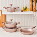 Cookplus Biogranit Dream 7 Parça Tencere Seti Rose