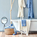 Karaca Home Daily Blue Bird Mavi Beyaz Aile Banyo Seti