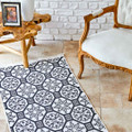 Karaca Home Levni Ekru Siyah Çift Taraflı Kilim 80x150 cm