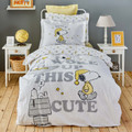 Peanuts by Karaca Home Snoopy Cute Tek Kişilik %100 Pamuk Nevresim Takımı