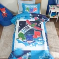 Pj Masks by Karaca Home Save The Sky Mavi Tek Kişilik Yatak Örtüsü