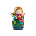 Egan Italy Britto Çiçekli Melek Dekoratif Obje 8 cm x 12 cm