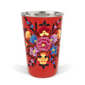 3rd Culture Çiçekli Kırmızı Bardak 330 ml