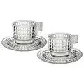 Baci Milano Chic Zen Cake 2'li Kahve Fincan Seti Şeffaf
