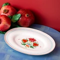 İstanbul Porselen Nar Fine Bone Kayık Tabak Mavi 26 cm