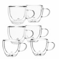 Jumbo Glory Double Wall 6'lı Çift Cidarlı Fincan Takımı 75 ml