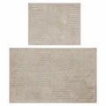 Kaşmir Home Thor Bej 2'li Pamuk Banyo Paspası 60x100-50x60 cm