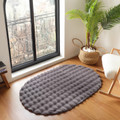 Kaşmir Halı 7/24 Cosy Premium Bubble Antrasit Oval 80x150 cm