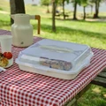 Karaca Container Rocca Kare Pasta Taşıma Fanusu Krem