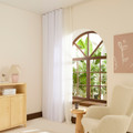 Kaşmir Home Holly Ada Fon Perde Koyu Beyaz 150x270 cm