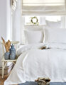 Karaca Home Liza Beyaz Çift Kişilik Brodeli Nevresim Yatak Örtüsü Set