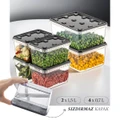 Vienev 6'lı Block Buzdolabı Ve Derin Dondurucu Sızdırmaz Saklama Kabı Şeffaf Antrasit 2x(1,5 Lt)-4x(0,7 Lt)