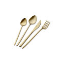 The Mia Giallo Çatal Kaşık Bıçak Takımı Mat Gold 24 Parça