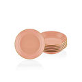The Mia Basic Yemek Tabağı 6 Lı Set Somon Pembe - 20cm