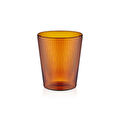 The Mia Striped Borosilikat Cam Bardak Amber 400 Ml
