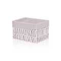 The Mia Cesta Hasır Organizer Sepet Beyaz 30x22x19 Cm