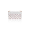 The Mia Cesta Hasır Organizer Sepet Beyaz 52x30x32 Cm