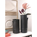 The Mia Licia Seramik Vazo Siyah 18x16x41 Cm