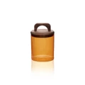 The Mia Akasya Kulplu Cam Kavanoz Amber 700 Ml