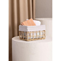 The Mia Braid Hasır Organizer Sepet Naturel 22x14x13 Cm
