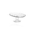 The Mia Ayaklı Cam Sunum Tabağı Oval 31x20x12 Cm Cam0498
