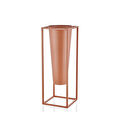 The Mia Suelo Vazo Saksı Terracota Bakır 29x29x80 Cm