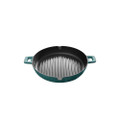 Voeux Kitchenware Profond Turkuaz Döküm Yuvarlak Izgara Tava 30 Cm