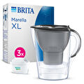 BRITA Marella XL 3x Maxtra Pro All-In-1 Filtreli Su Arıtma Sürahisi - Grafit, 3,5 Lt