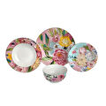 Lucky Art Peony Bone 24 Parça Yemek Takimi