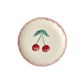 Rice El Yapımı Seramik Tatlı Tabağı - Kiraz