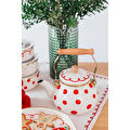 Emaylab Merry Yılbaşı Özel Emaye Vintage Kettle (2li̇tre- Ocakta-sobada Kullanilabi̇li̇r)