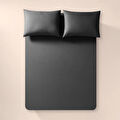 Penelope %100 Pamuk Percale Lastikli Çarşaf 100x200 Cm Antrasit - Pure Serisi