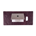 Bloominbag Still & Silent - Scarlet Red Doğal Deri Desk Mat Macbook Altlığı Ve Mousepad