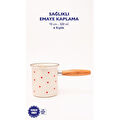 Emaylab Cupid Emaye Ahşap Saplı Cezve (500ml-6 Kişilik)