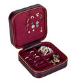 Bloominbag Amanda Burgundy Bloom Grande Gerçek Deri Takı & Mücevher Kutusu