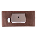 Bloominbag Still & Silent – Saddle Brown Gerçek Deri Desk Mat Macbook Altlığı Ve Mousepad