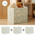 Ocean Home Textile 3'lü Çocuk Odası Dinozor Kutu Set 33 X 30 X 33 Cm